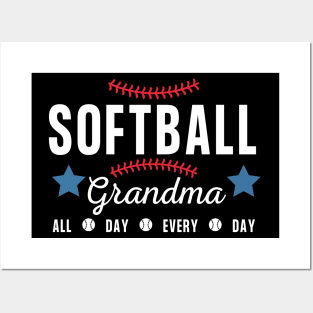 Softball Grandma - all day every day Posters and Art